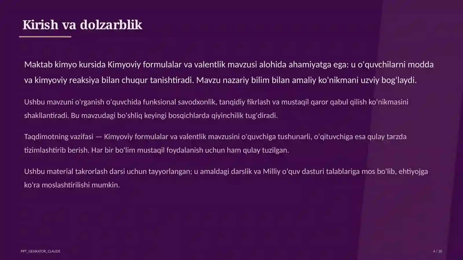 Kimyoviy formulalar va valentlik (7-sinf) 4