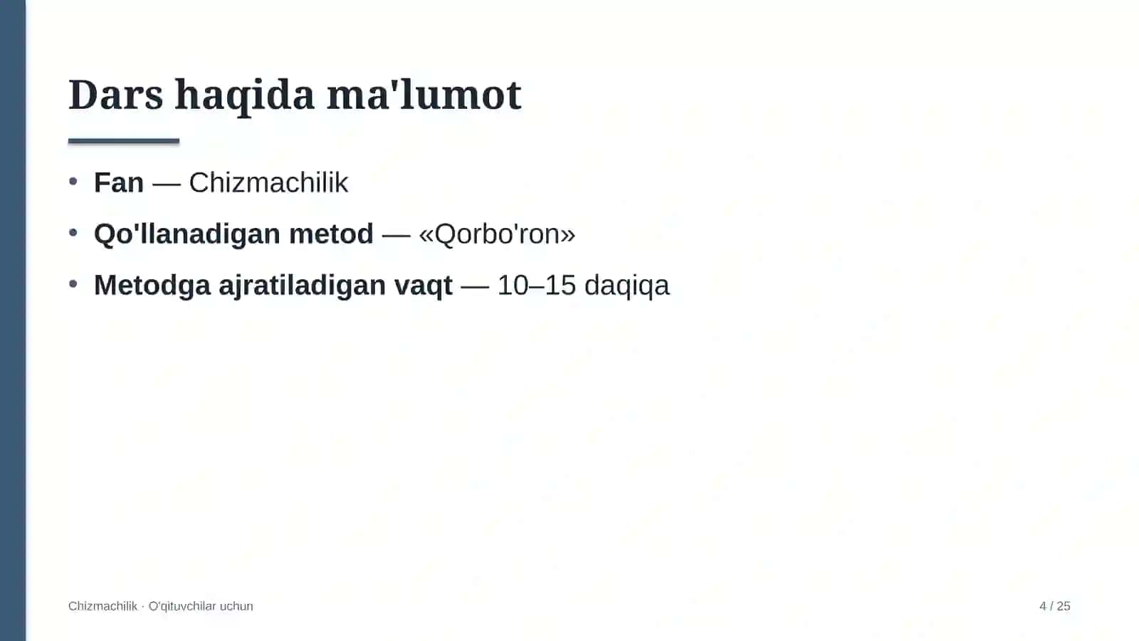 chizmachilik darslarida qorbo'ron metodidan foydalanish 5175 4