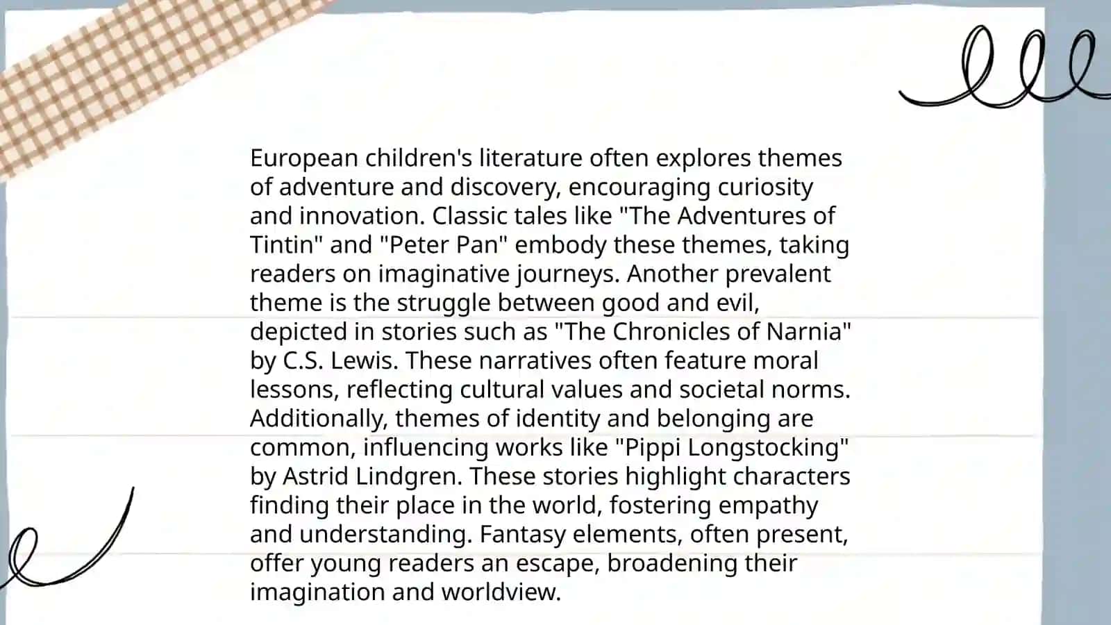 Representatives of European Children’s literature 4