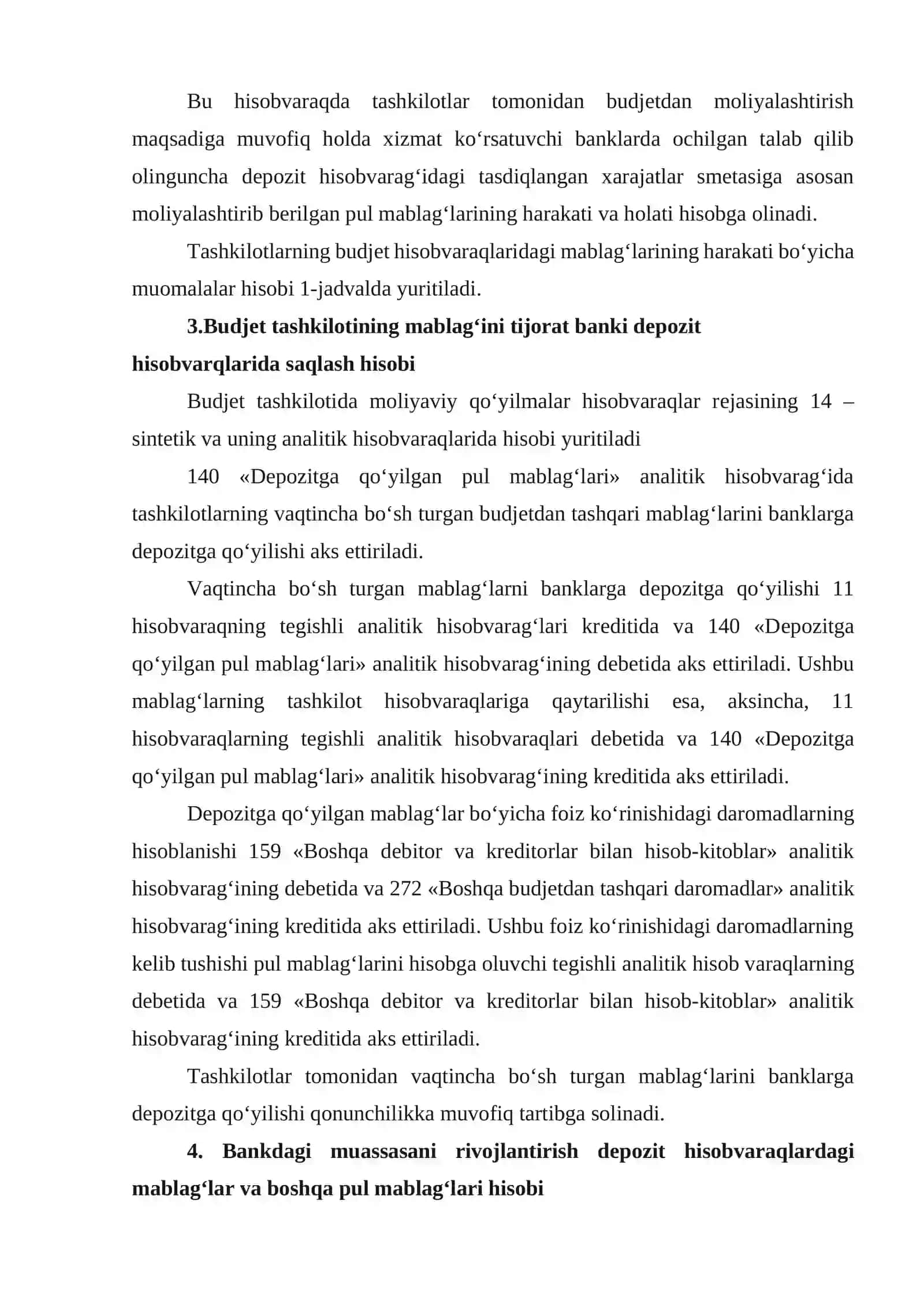 Budjet tashkilotlarida pul mablag‘larini hisobga olish hisobvaraqlari to‘g‘risida tushuncha 4