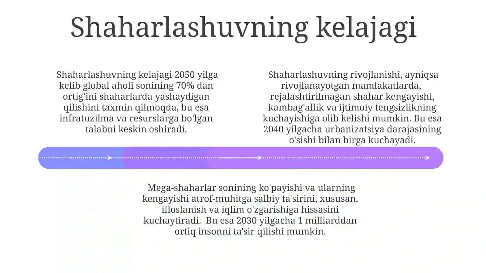 Jahon mamlakatlarida urbanizatsiya jarayonining oʻziga xos xususiyatlari 4