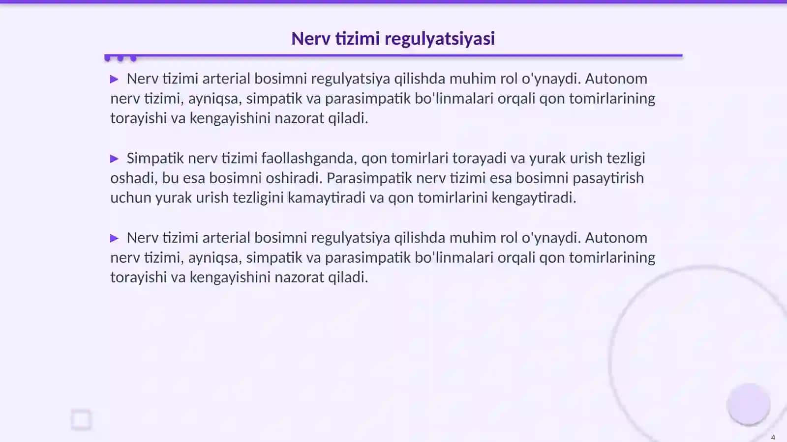 Arterial bosim regulyatsiyasi mexanizmlari 4