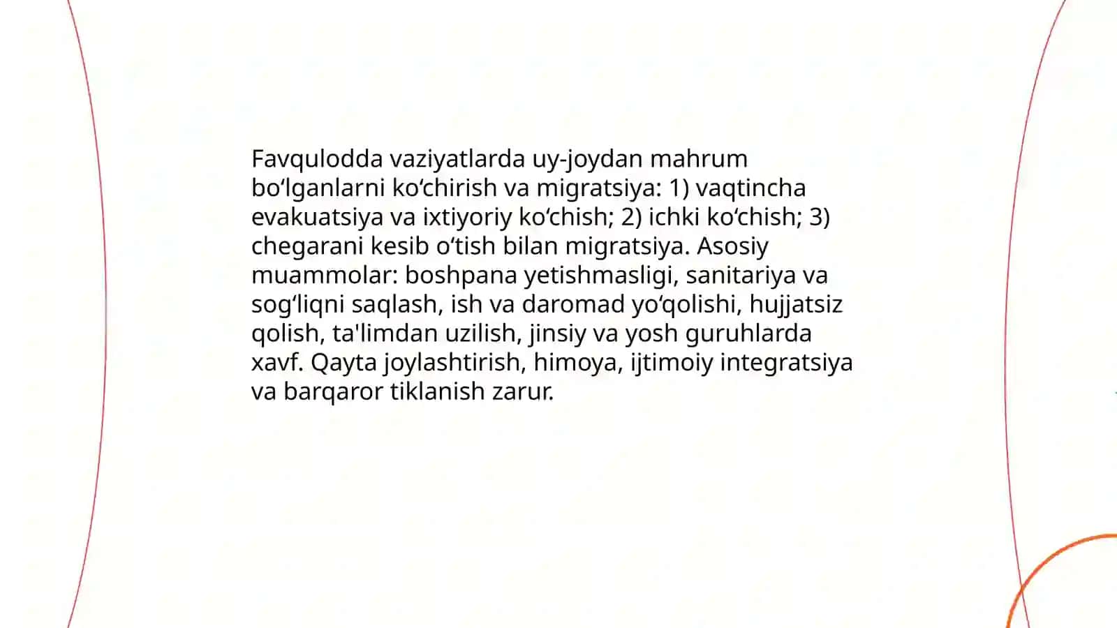 Favqulodda vaziyat, falokatli hodisalarning ijtimoiy oqibatlari 4
