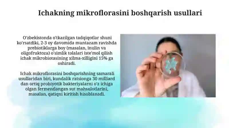 Ichak mikroflorasini oʻrganish 4