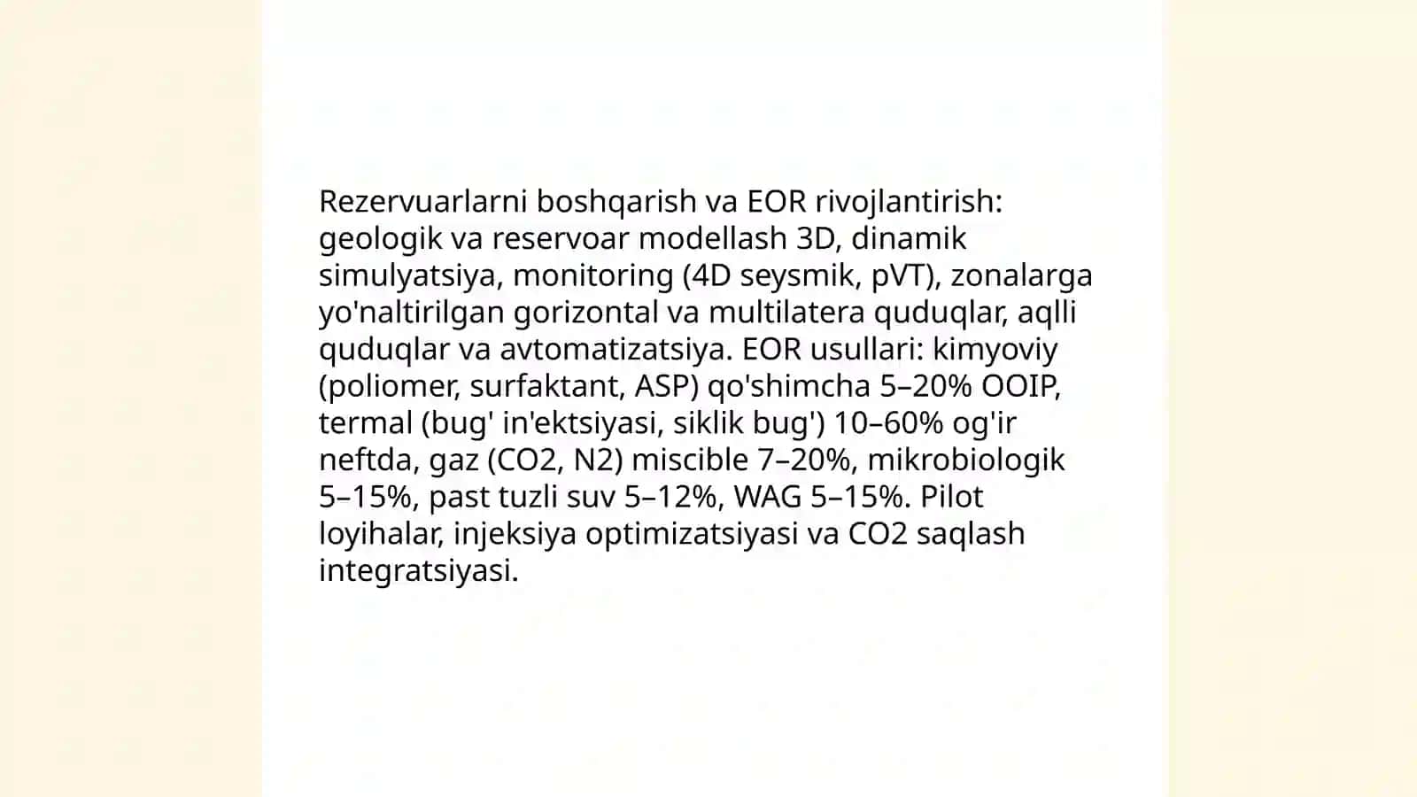 O'zbekiston neft va gaz sanoati korxonalarida ishlab chiqarishni rivojlantirish yo'nalishlari 4