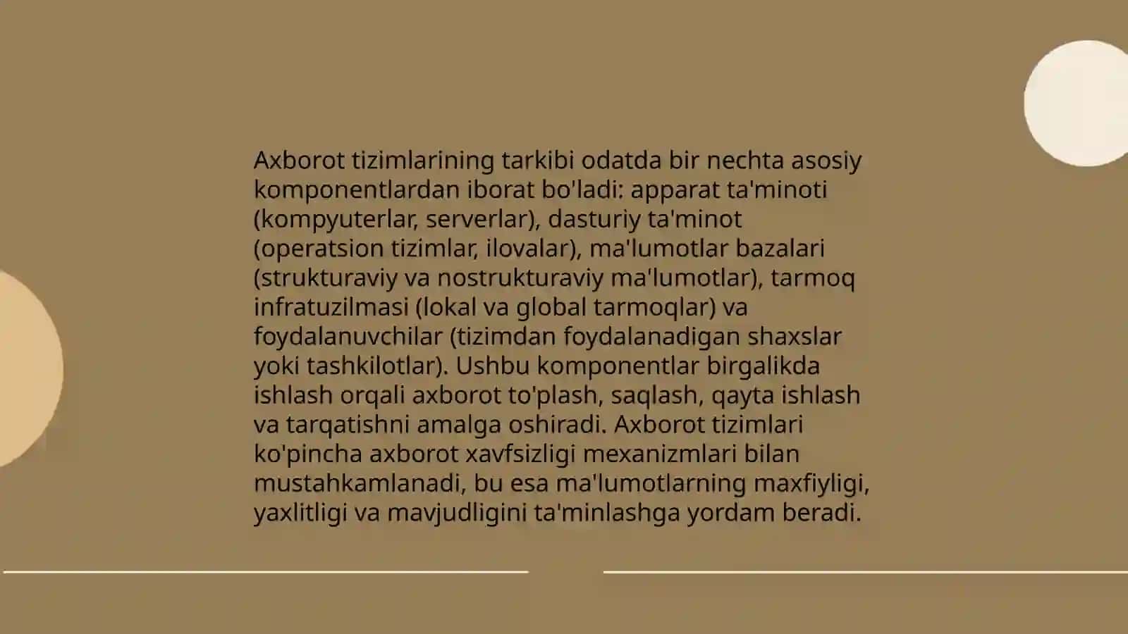 Axborot tizimlarining tushunchasi 4