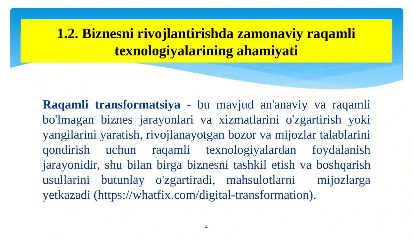 “Biznesni tashkil etish va raqamli texnologiyalar” fanining maqsadi va vazifalari 4