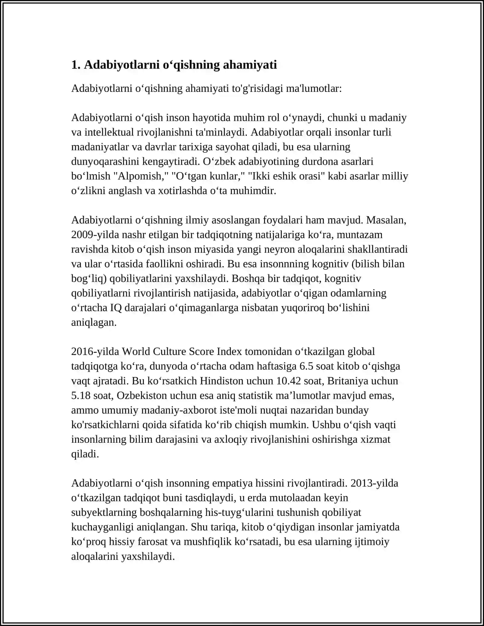 UMUMTAʼLIM MAKTABI O‘QUVCHILARINING ADABIYOTLAR BILAN ISHLASH VA TAXLIL QILISH KO‘NIKMALARINI SHAKLLANTIRISH 4