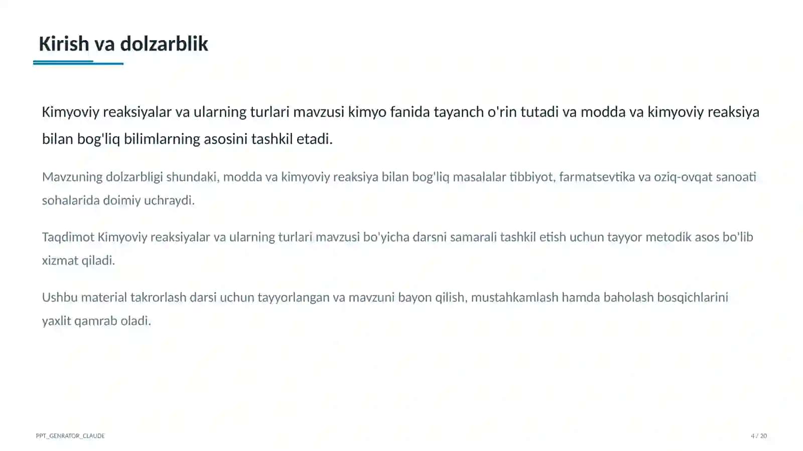 Kimyoviy reaksiyalar va ularning turlari (7-sinf) 4