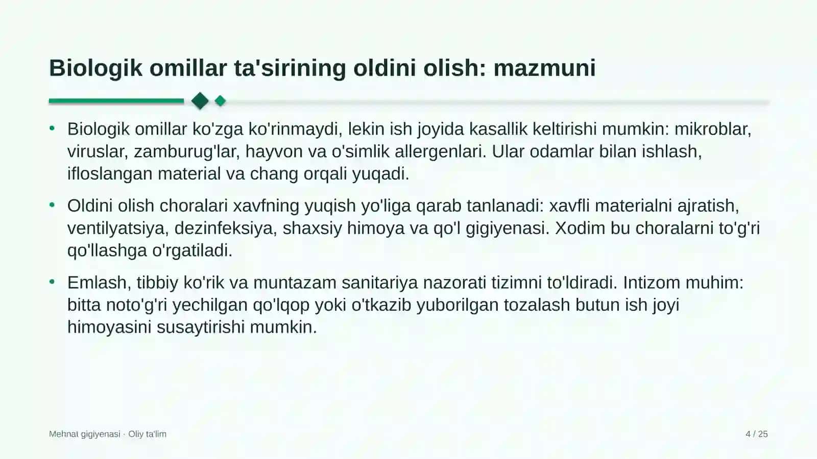 stomatologiya klinikalarida biologik omillar ta'sirining oldini olish 9250 4