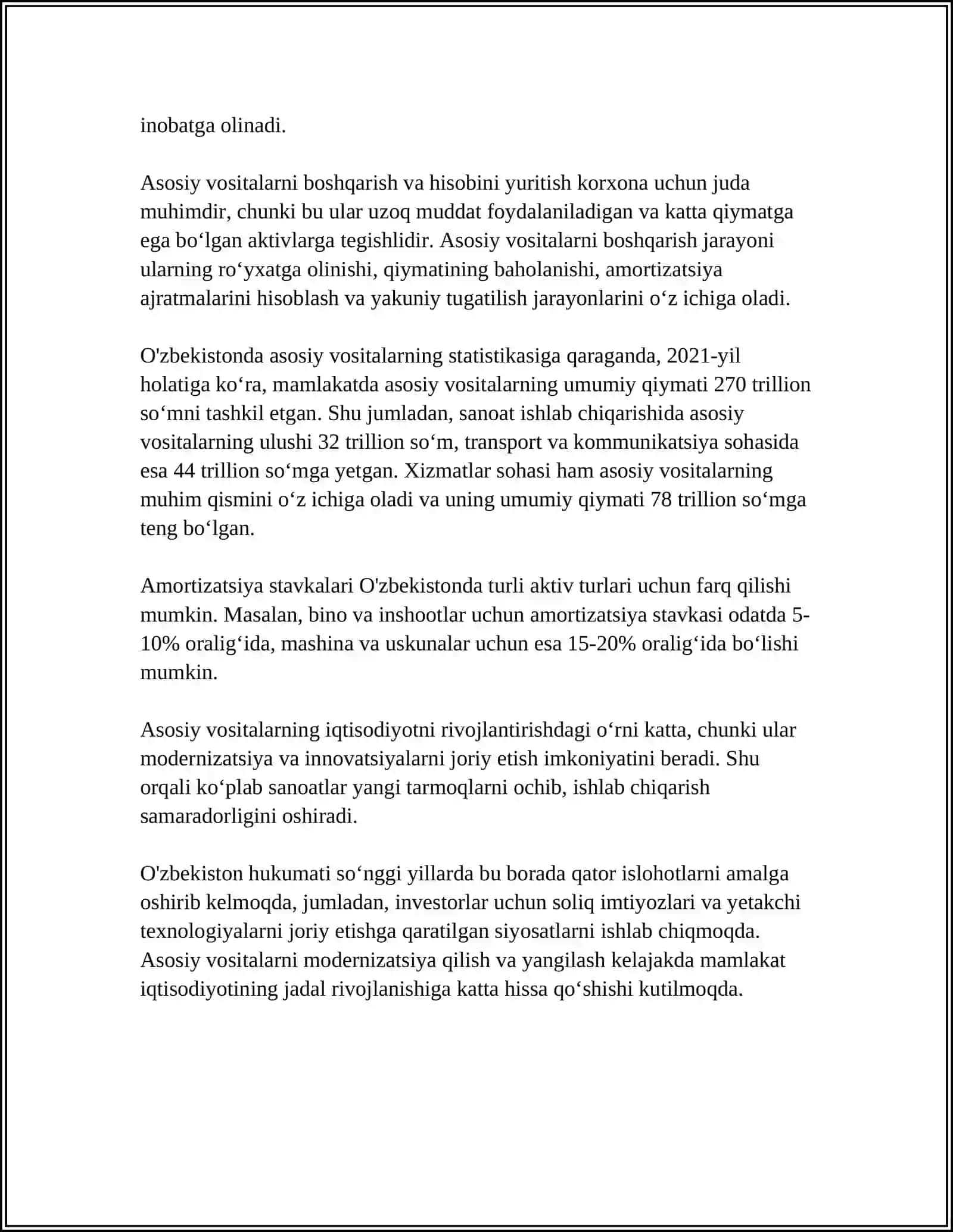 ASOSIY VOSITALARNI HISOBDAN CHIQARISH VA UNING BUXGALTERIYA HISOBI 4