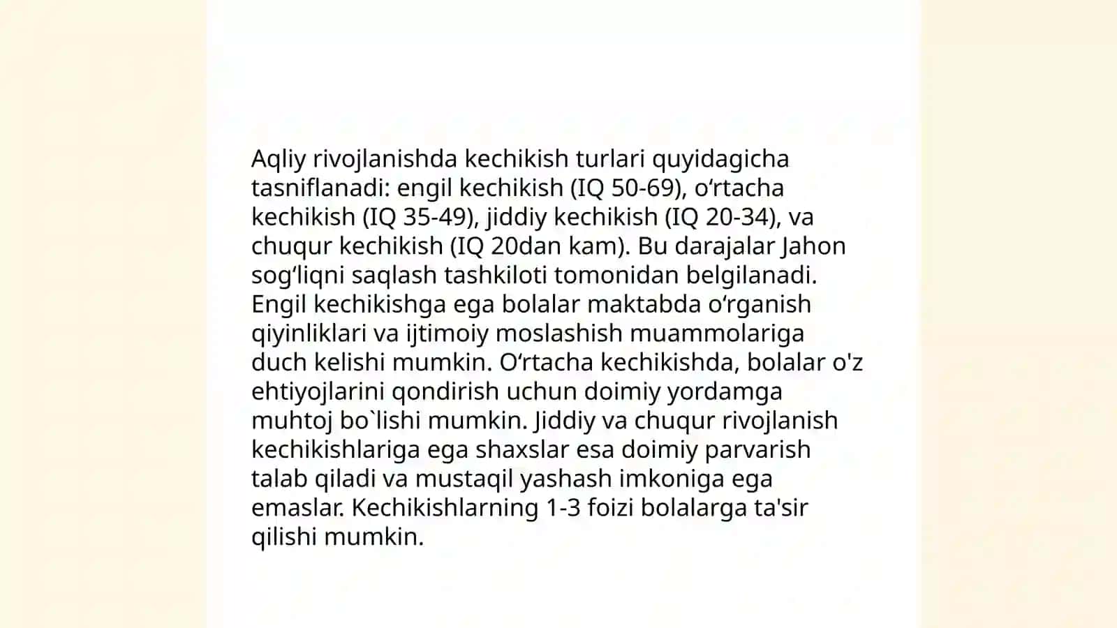 Aqliy rivojlanishda nuqsoni bo'lgan bolalar 4