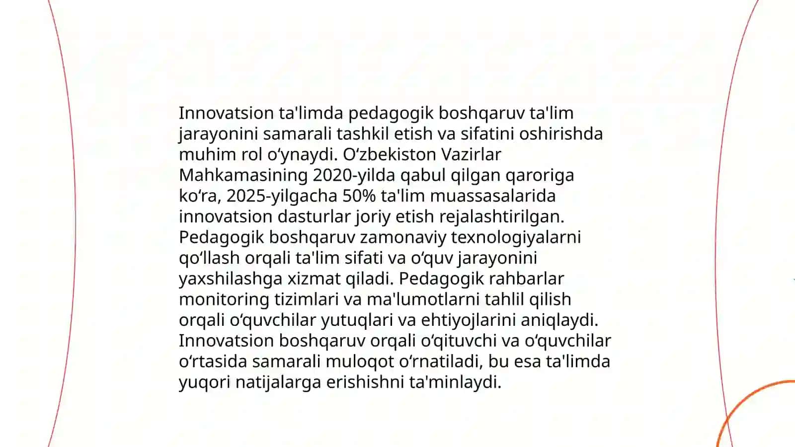 Innovatsion jarayonlarni boshqarishning pedagogik xususiyatlari 4