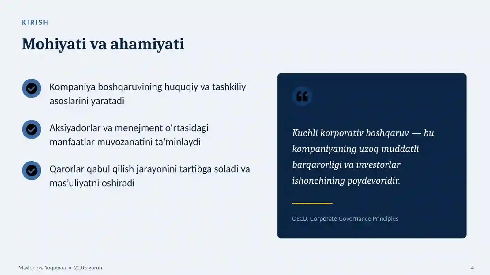 Korporativ Boshqaruv Tamoyillari 4