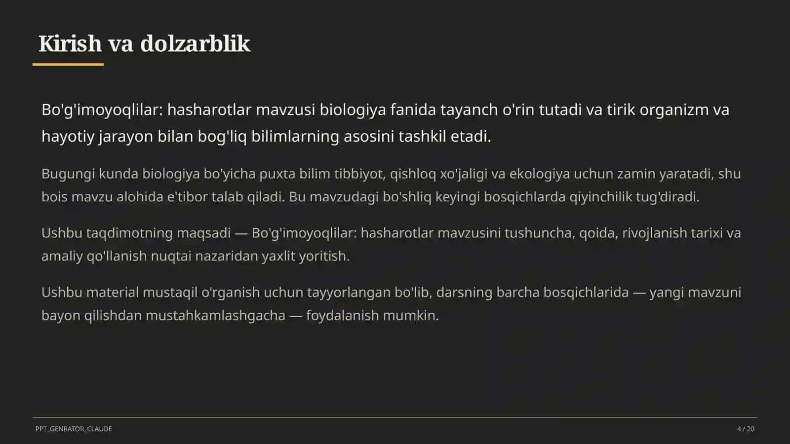 Bo'g'imoyoqlilar: hasharotlar (7-sinf) 4