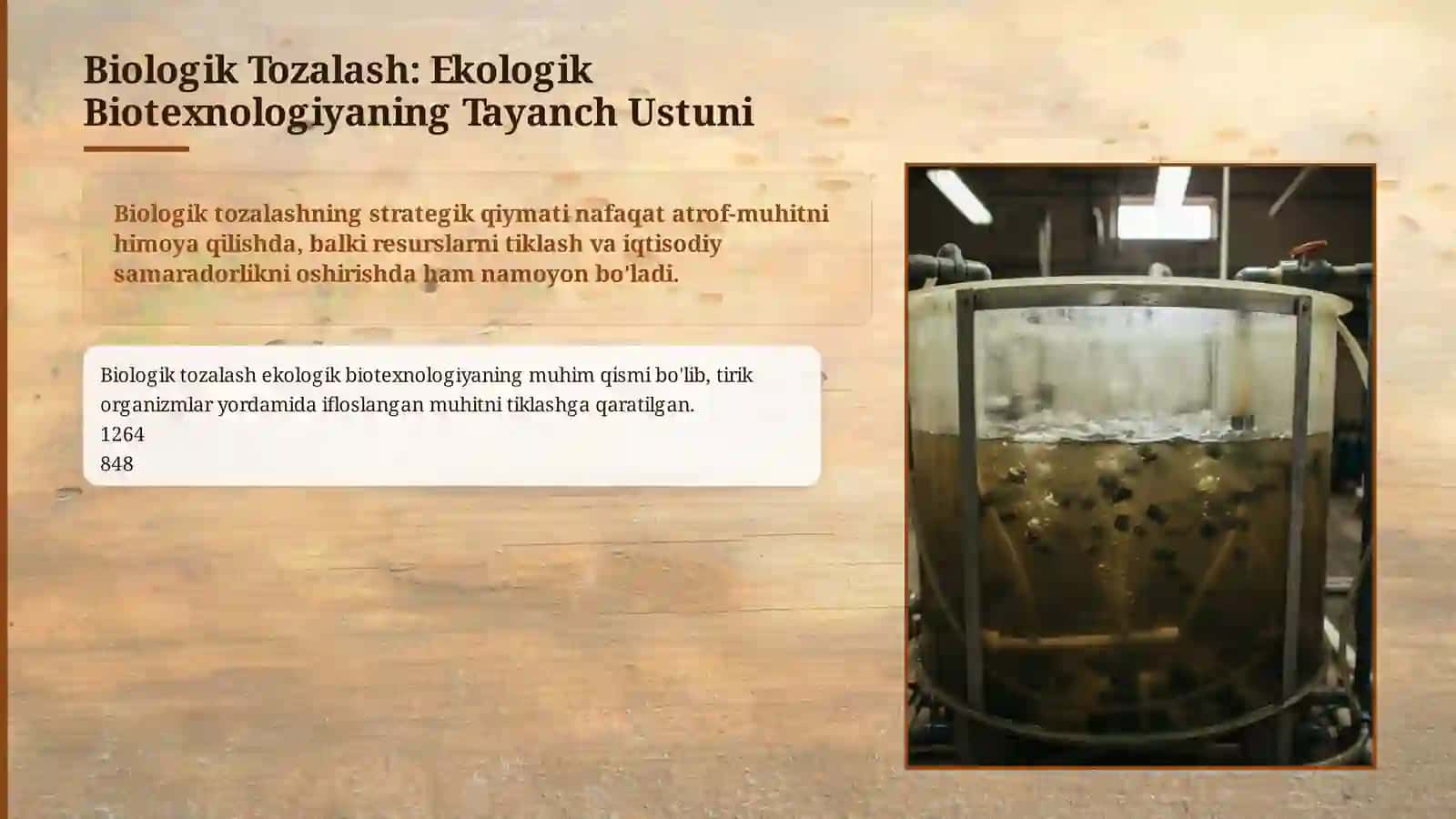 Ekologik biotexnologiya: Asosiy tushuncha va tamoyillar 4