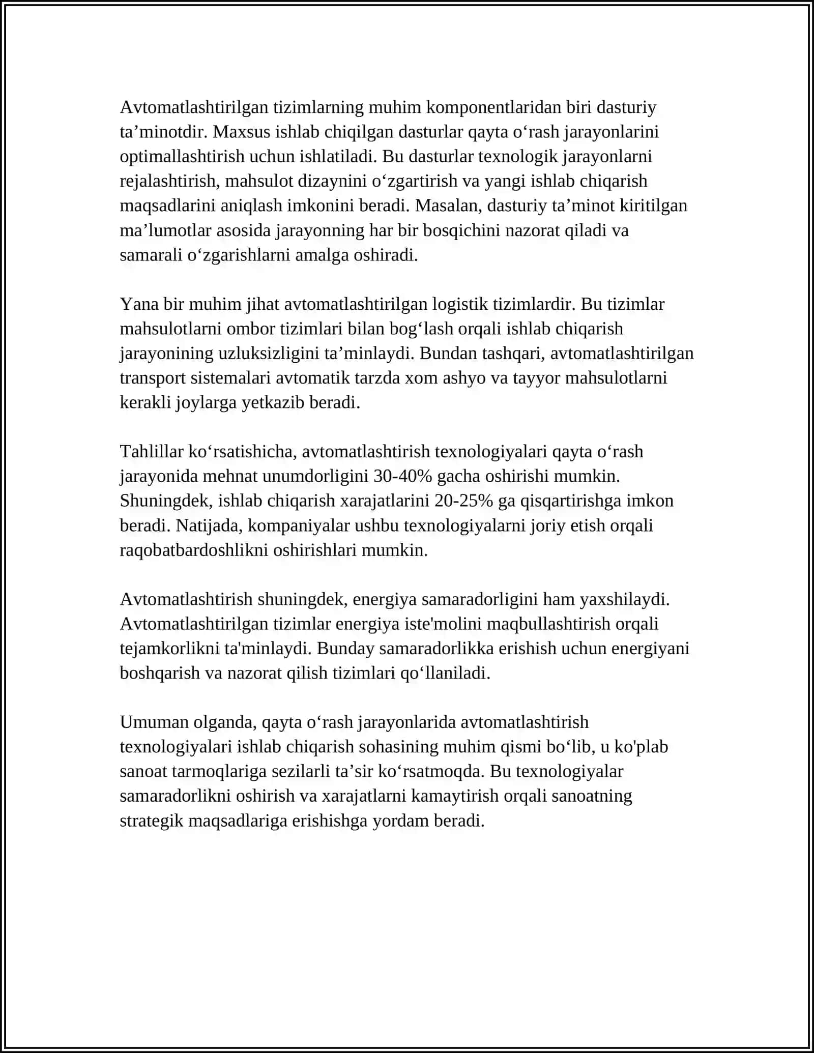 QAYTA OʻRASH JARAYONIDA INNOVATSION TEXNOLOGIYALAR 4