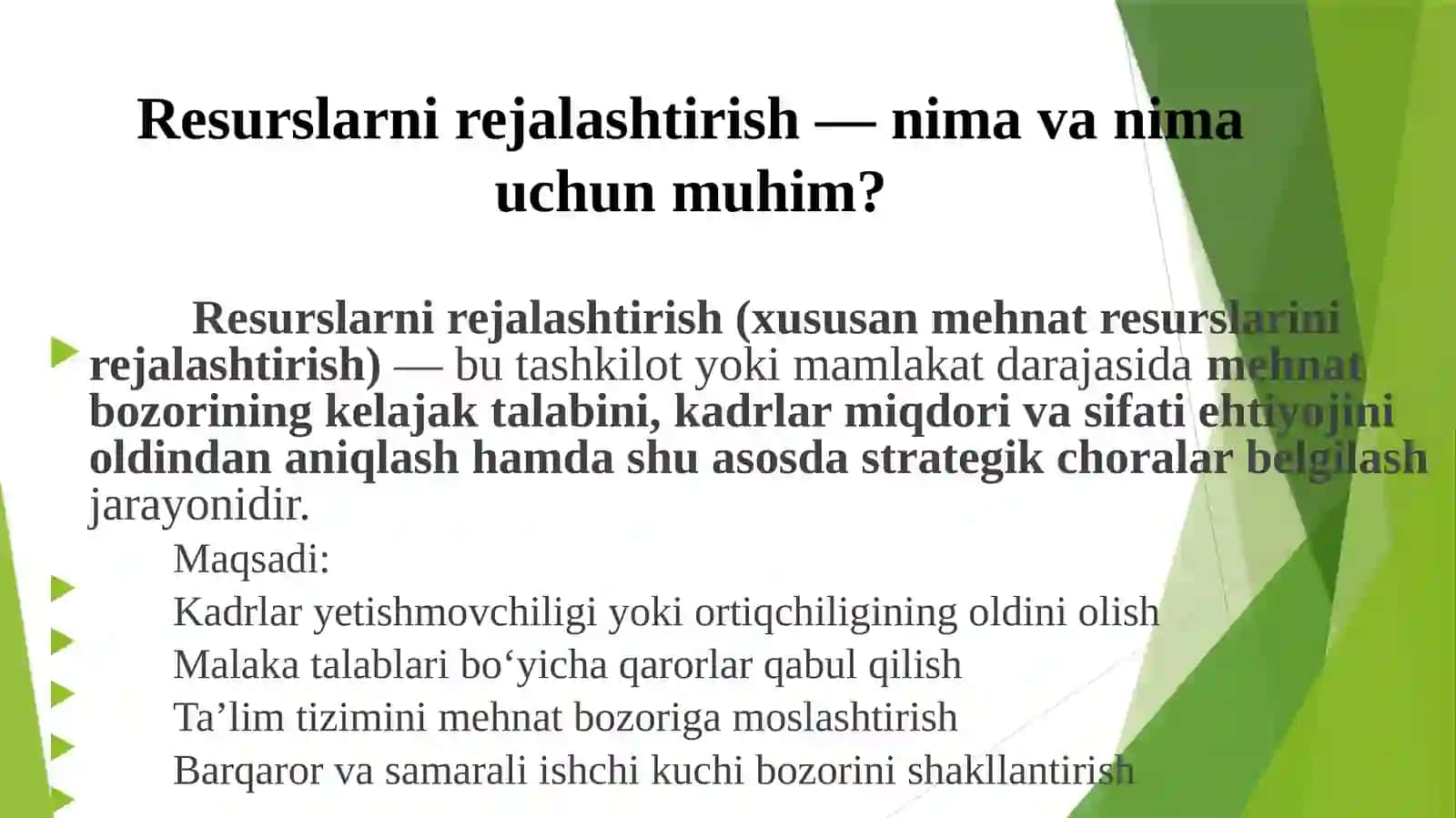 RESURSLARNI REJALASHTIRISH VA MEHNAT RESURSLARI BOZORINI RIVOJLANTIRISH TENDENSIYALARI 4