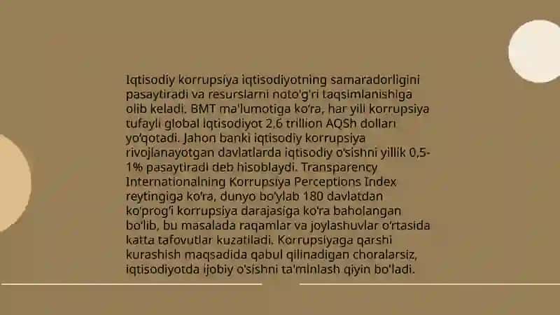 Korrupsiyaning ijtimoiy hayotdagi koʻrinishlari va uning ahloqiy tarbiyaga salbiy taʼsir 4