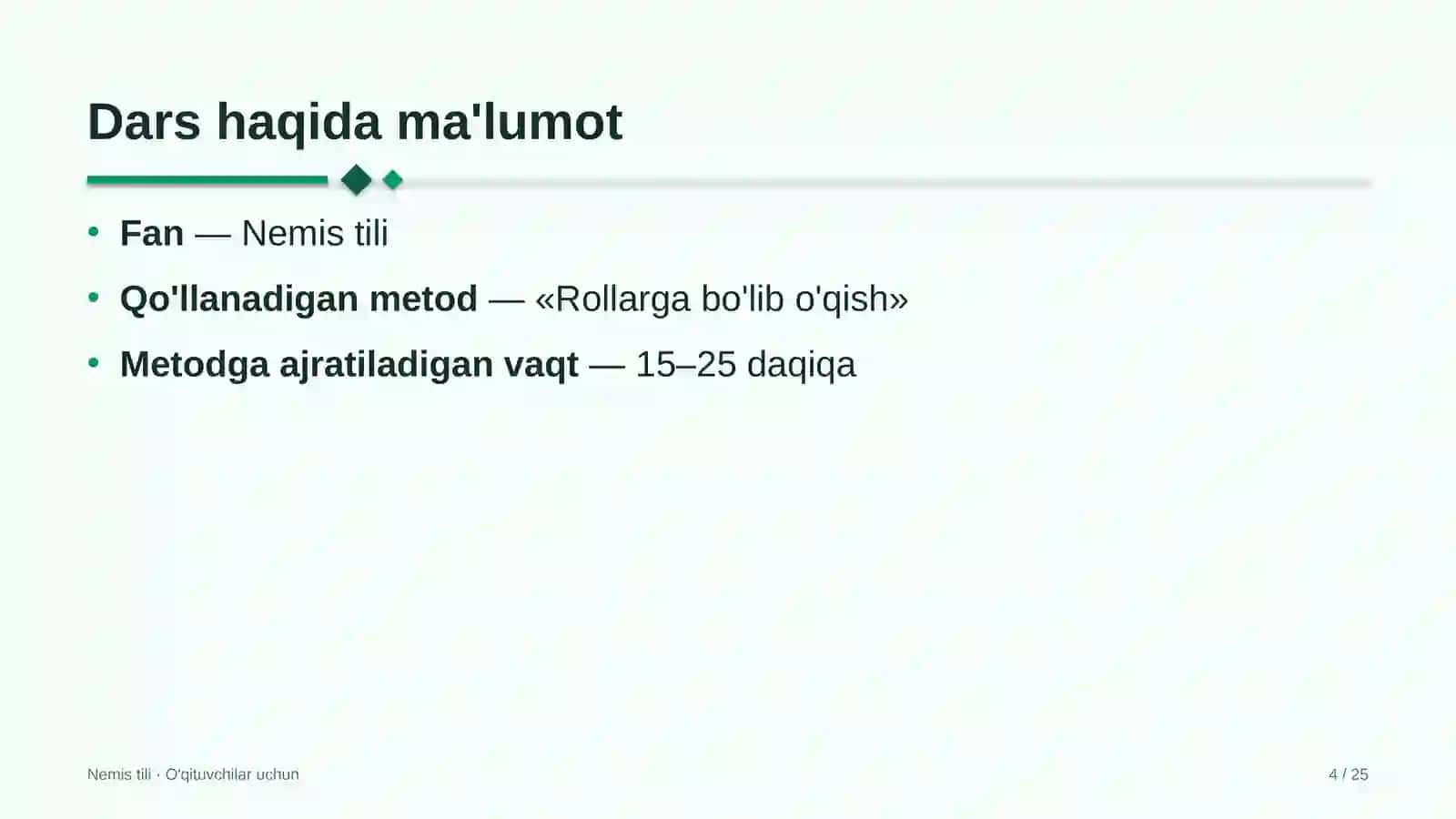 nemis tili darslarida rollarga bo'lib o'qish metodidan foydalanish 5829 4