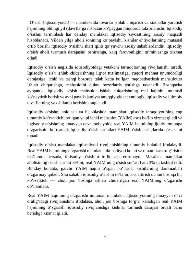 Iqtisodiy o'sishning turlari va ahamiyati 4