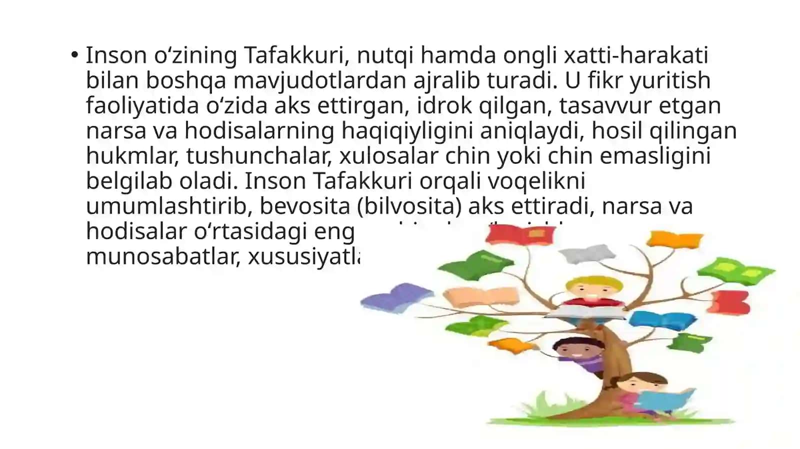 Tafakkur  operatsiyalari 4