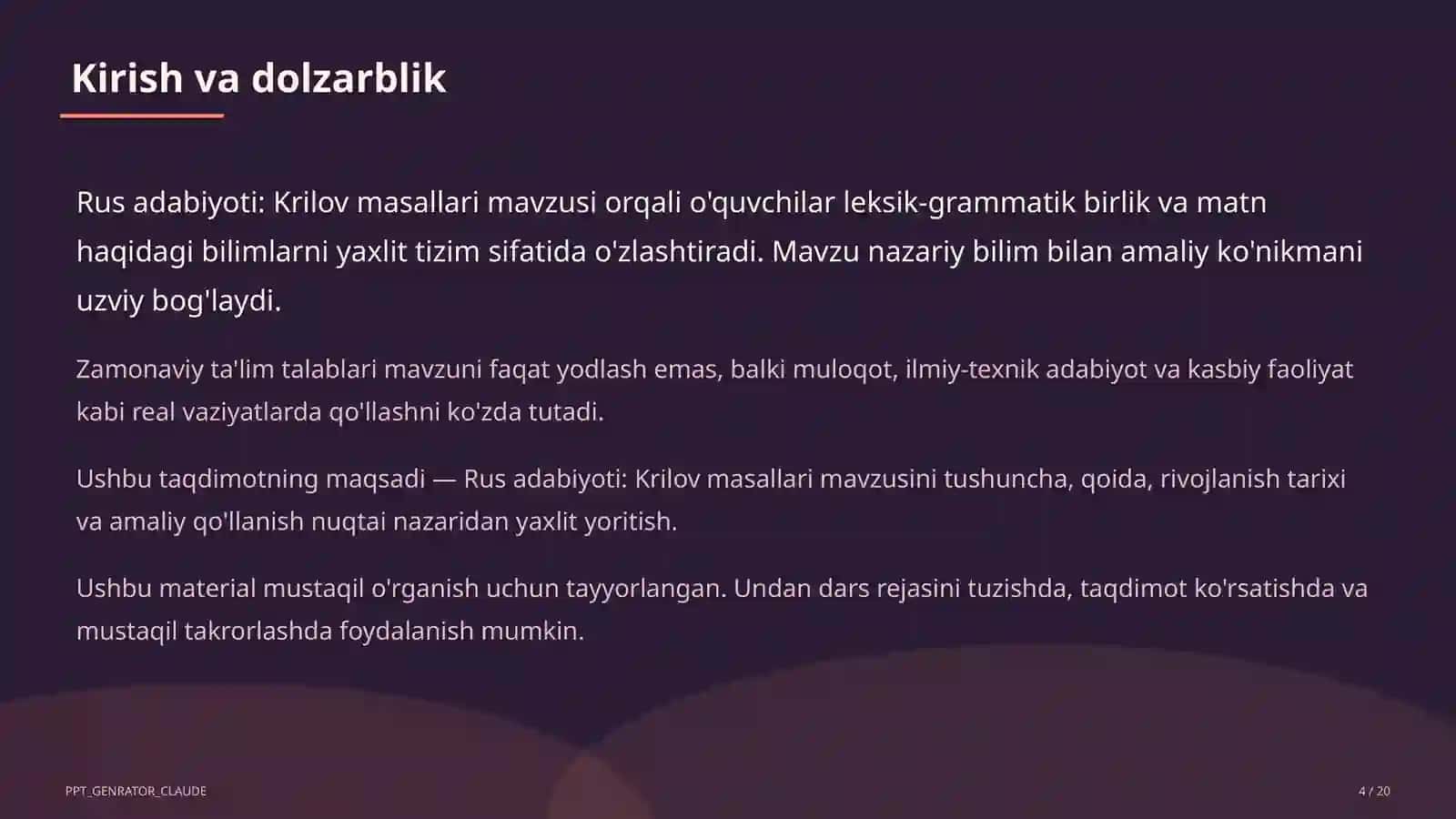 Krilov masallari (6-sinf) 4