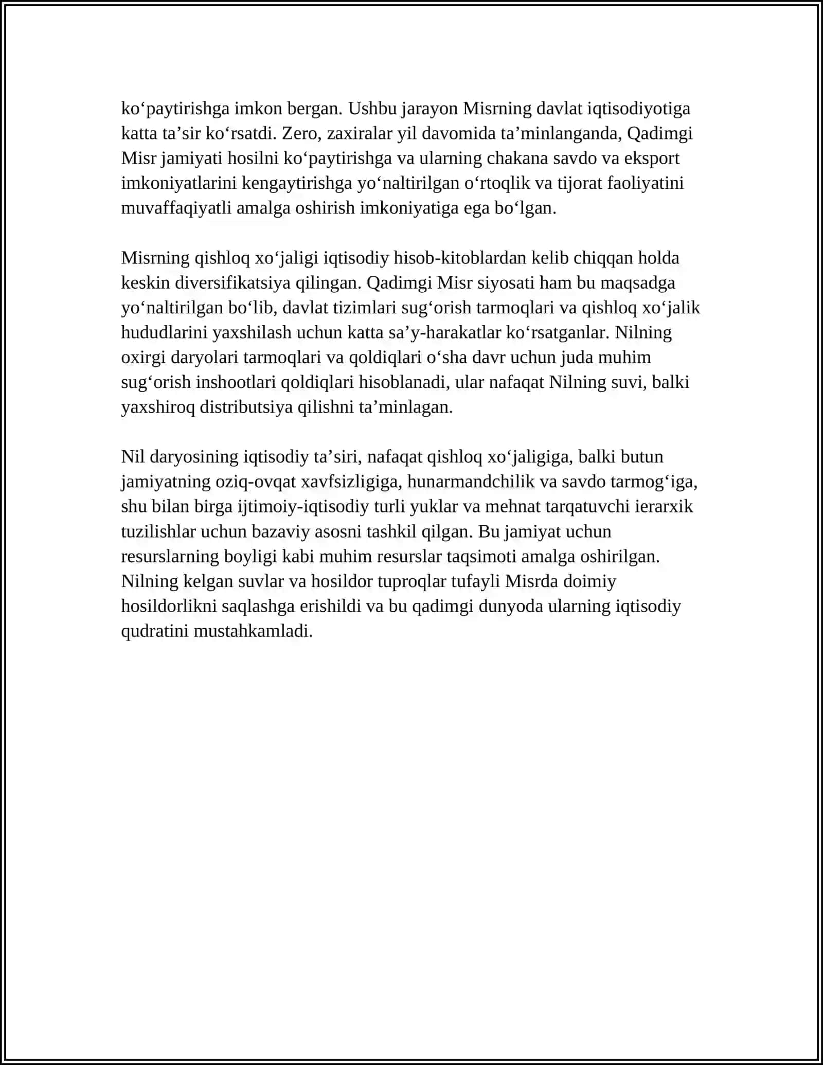 QADIMGI MISRNING IQTISODIY QARASHLARI 4