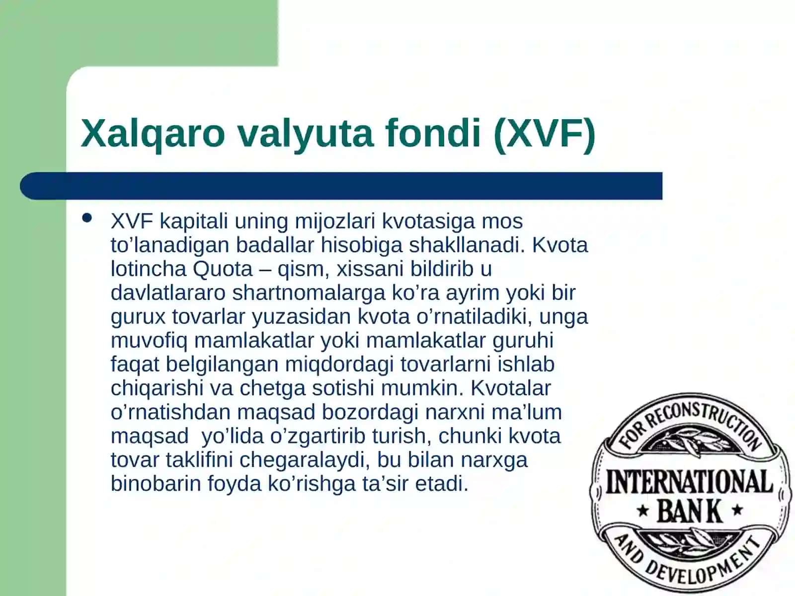 Xalqaro valyuta-kredit va moliya bozori 4