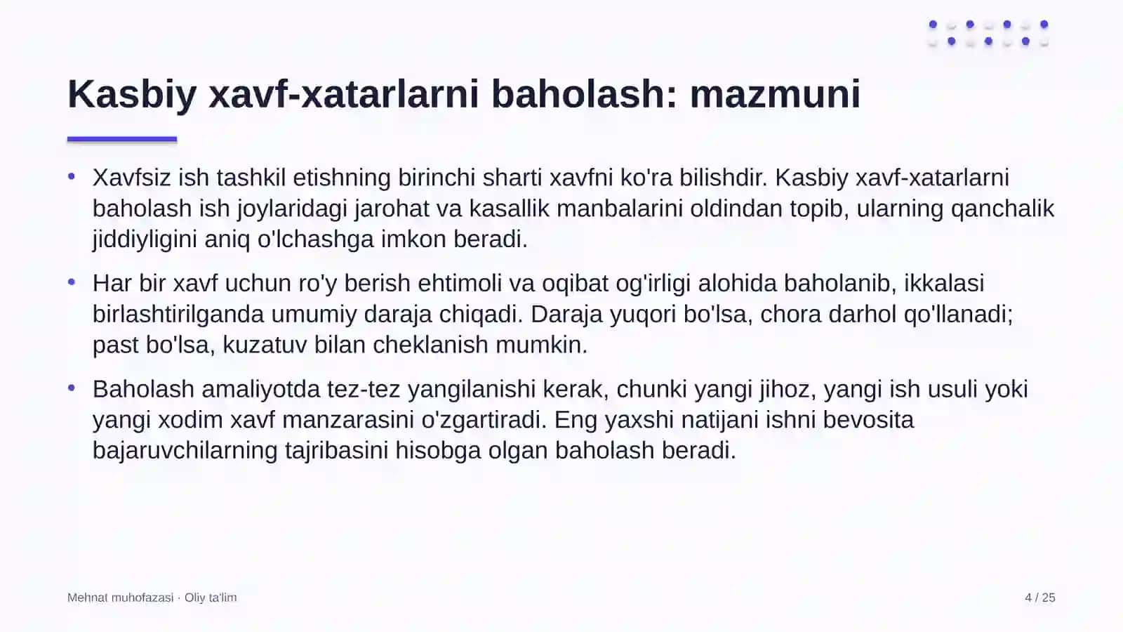 qandolatchilik fabrikalarida kasbiy xavf xatarlarni baholash 7384 4