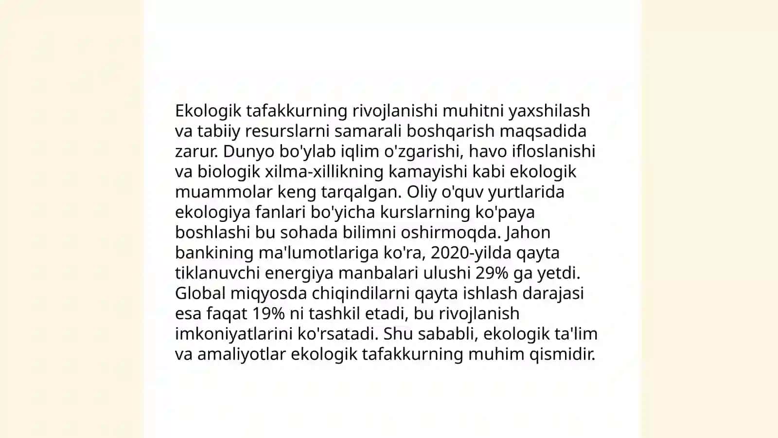 Inson ekologiyasi haqida 4