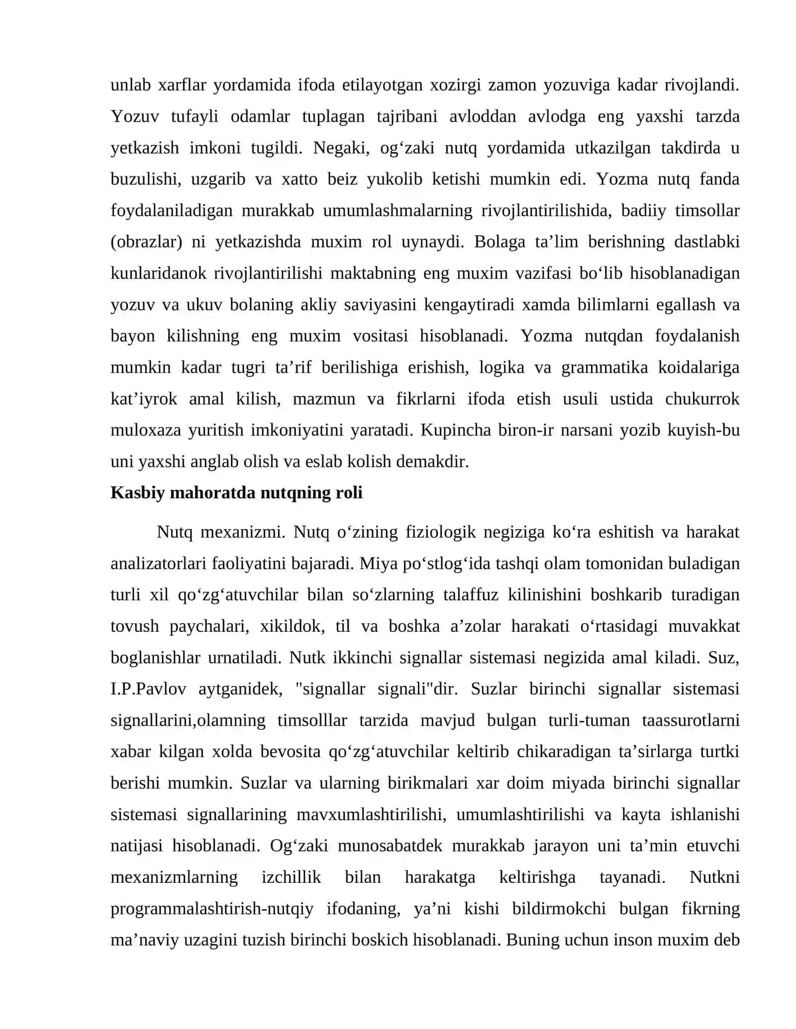 Nutq va kasb 4