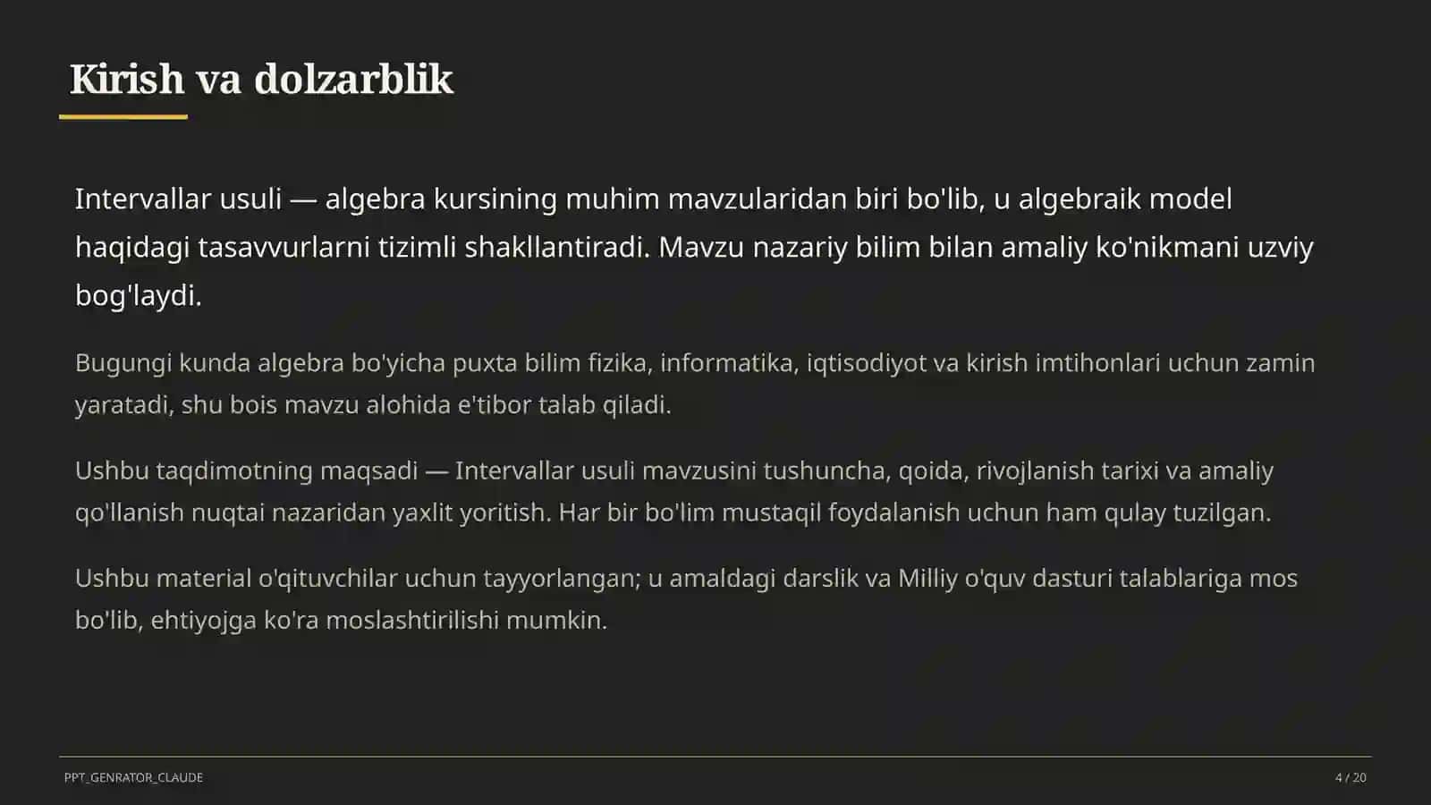 Intervallar usuli (9-sinf) 4