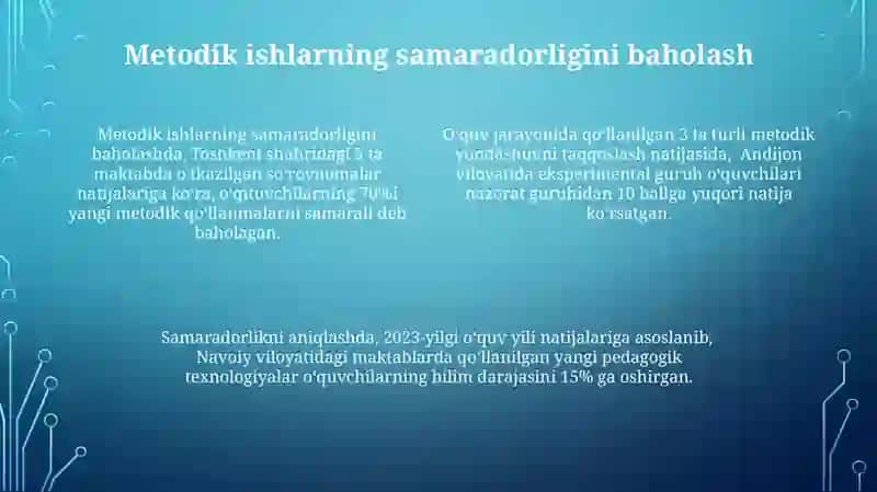 Metodik Ishni Rejalashtirish va Tashkil etish 4