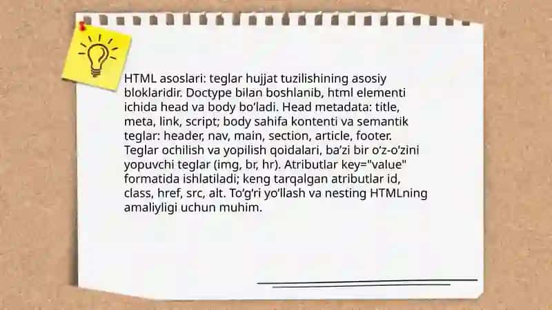 HTMLda web-sahifa yaratish 4