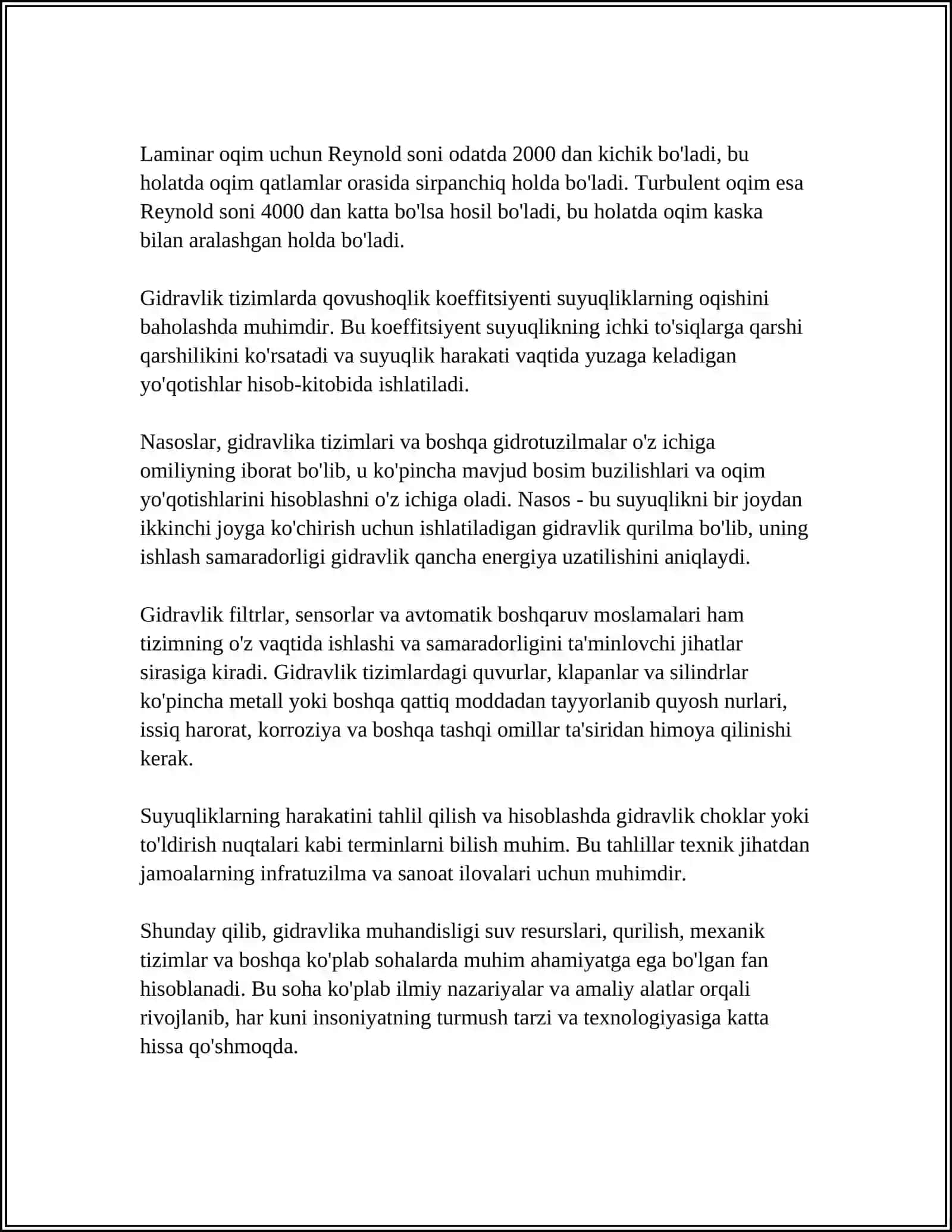 GIDRAVLIKA VA GIDRAVLIK YURITMALAR 4