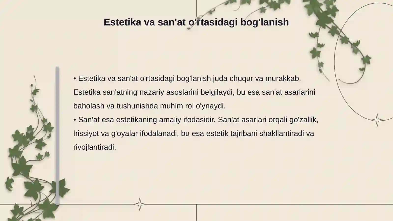 Estetika fani predmeti va falsafasi 4