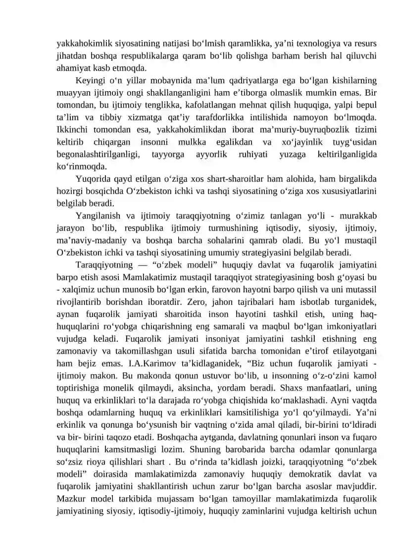 O‘zbekistonning o‘ziga xos istiqlol va taraqqiyot yo‘li 4
