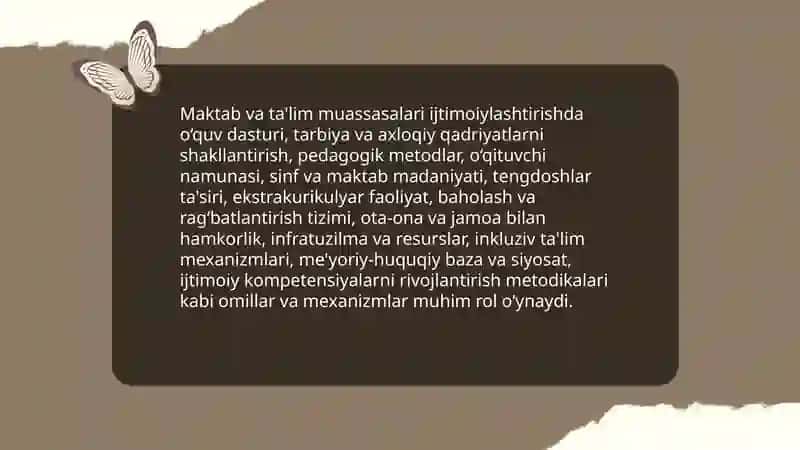 Ijtimoiylashtirishning omillari va mexanizmlari 4