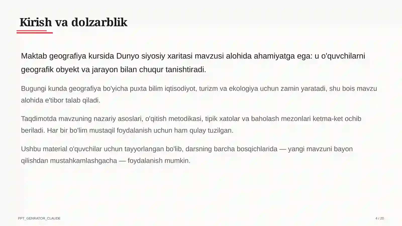 Dunyo siyosiy xaritasi (10-sinf) 4