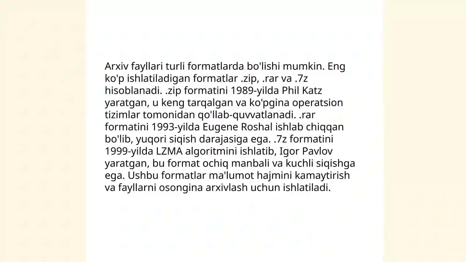 Fayllarni arxivlash va arxiv fayllarni ochish 4
