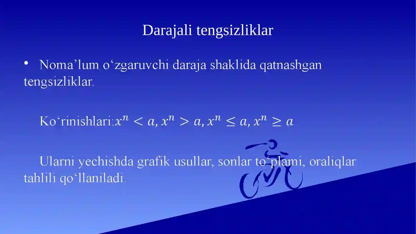 DARAJA QATNASHGAN TENGSIZLIKLAR VA TENGLAMALAR 4