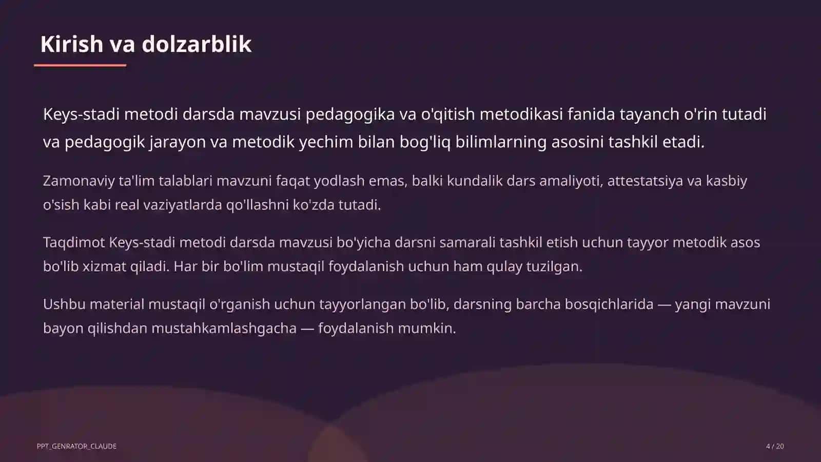 Keys-stadi metodi darsda 4