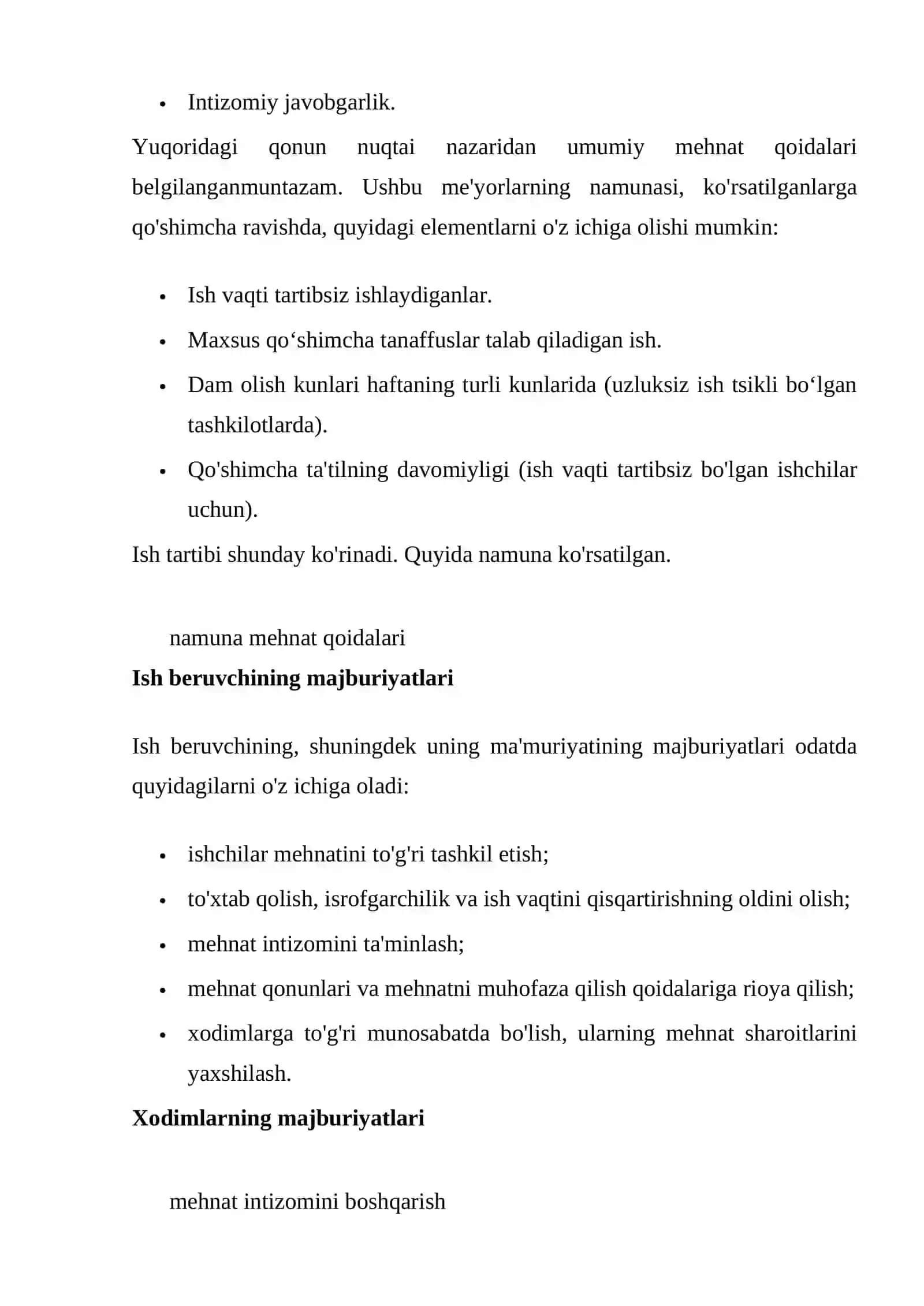Mehnat intizomi. Tibbiyot hodimlarining burchlari va vazifalari 4