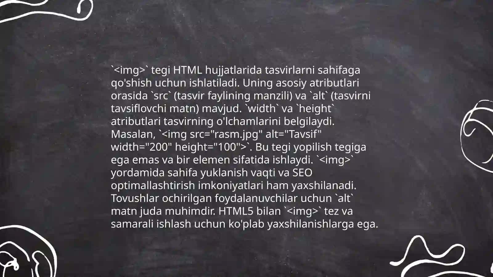 HTML tasvir joylash va boshqarish 4