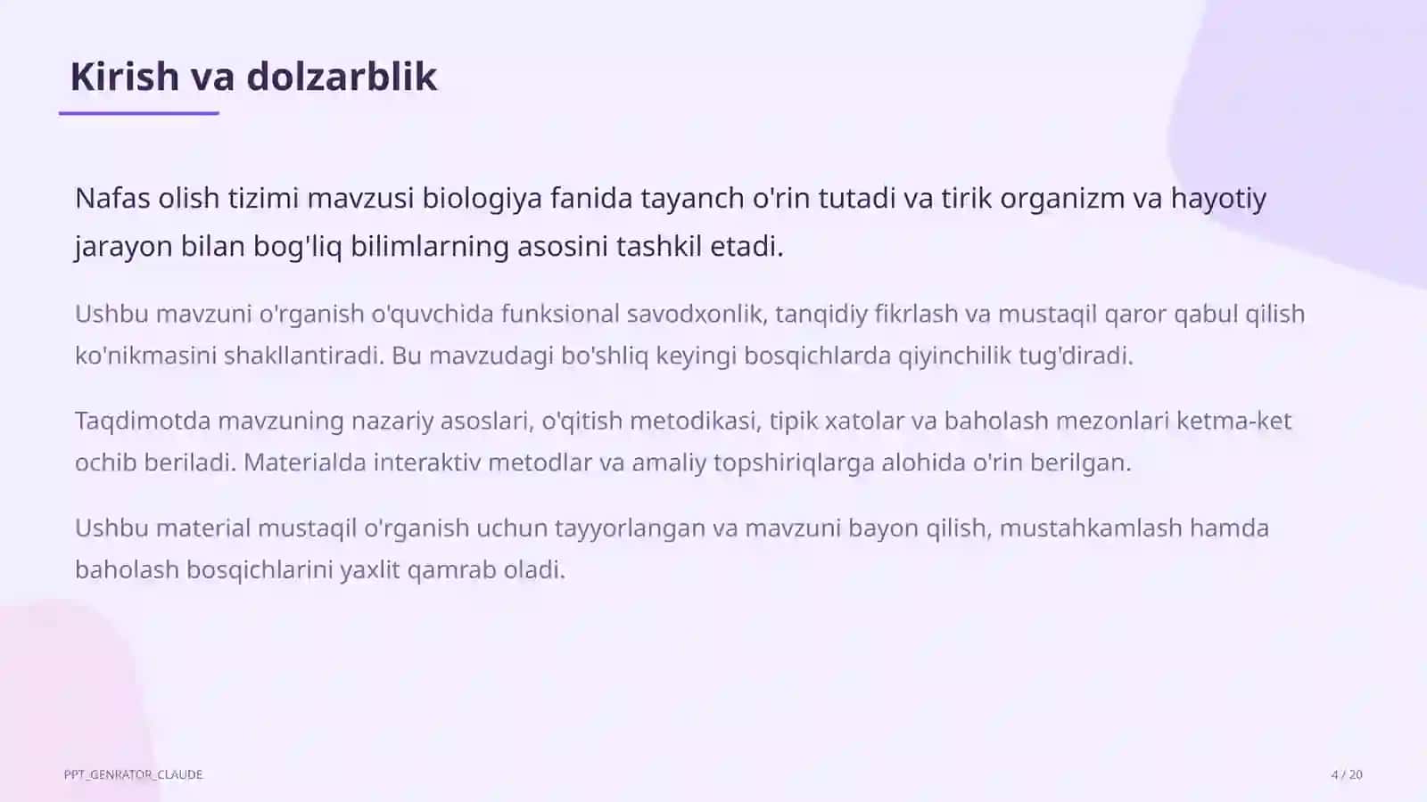 Nafas olish tizimi (8-sinf) 4