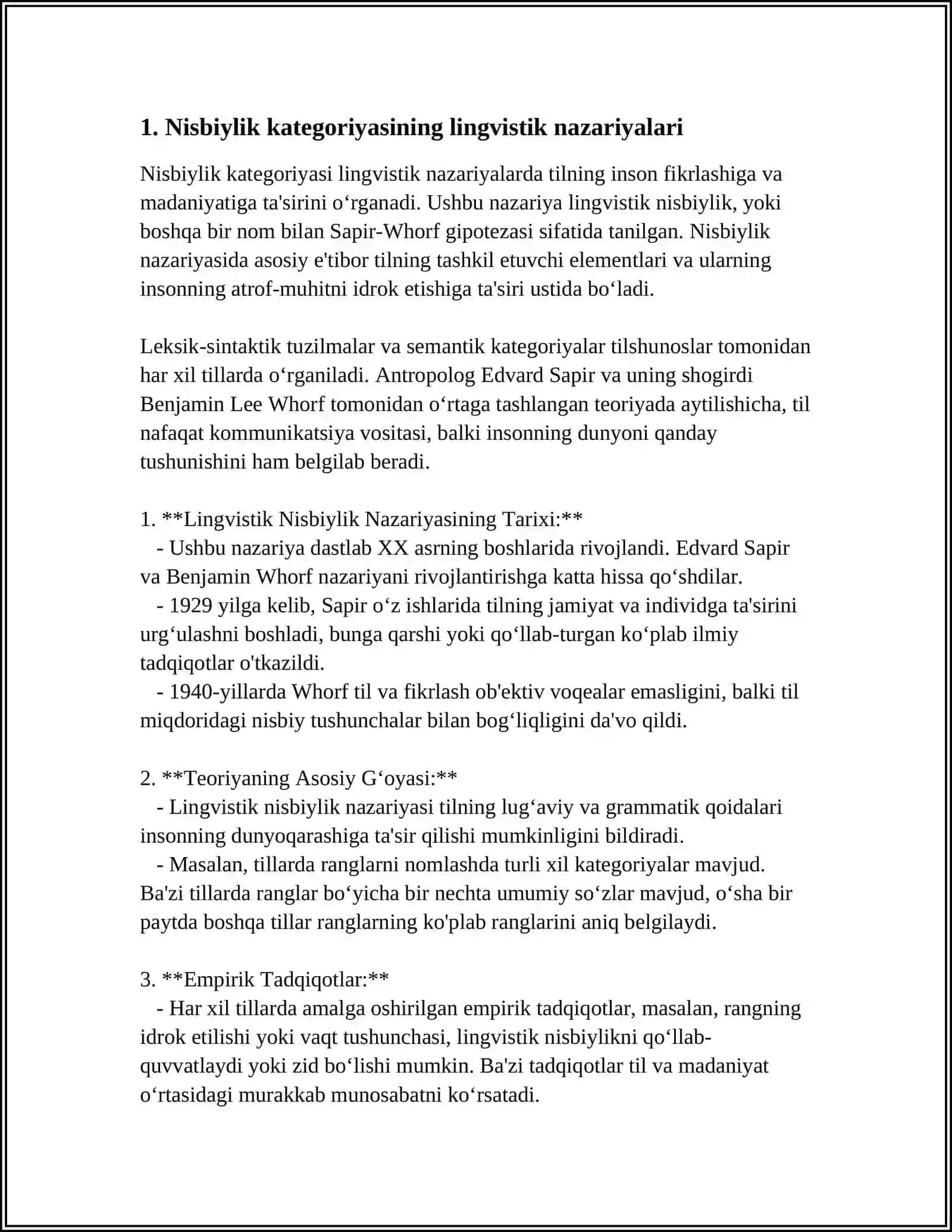 O'ZBEK TILSHUNOSLIGIDA NISBAT KATEGORIYASINING O'RGANILISHI 4