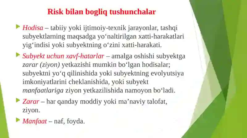 Sug'urta faoliyatidagi risklar 4