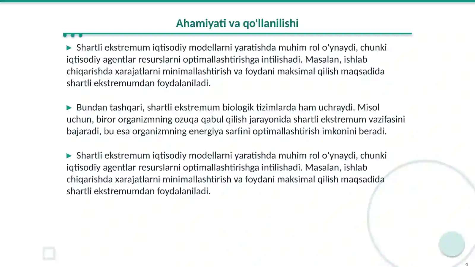 Shartli ekstremum 4