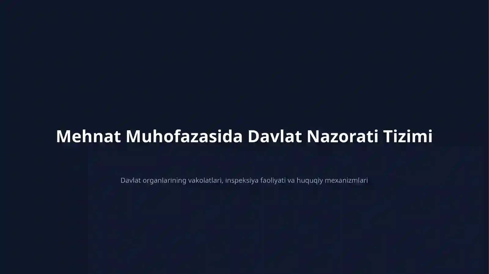 Mehnat Muhofazasi Sohasida Davlat Nazorati va Jamoatchilik Nazorati 4